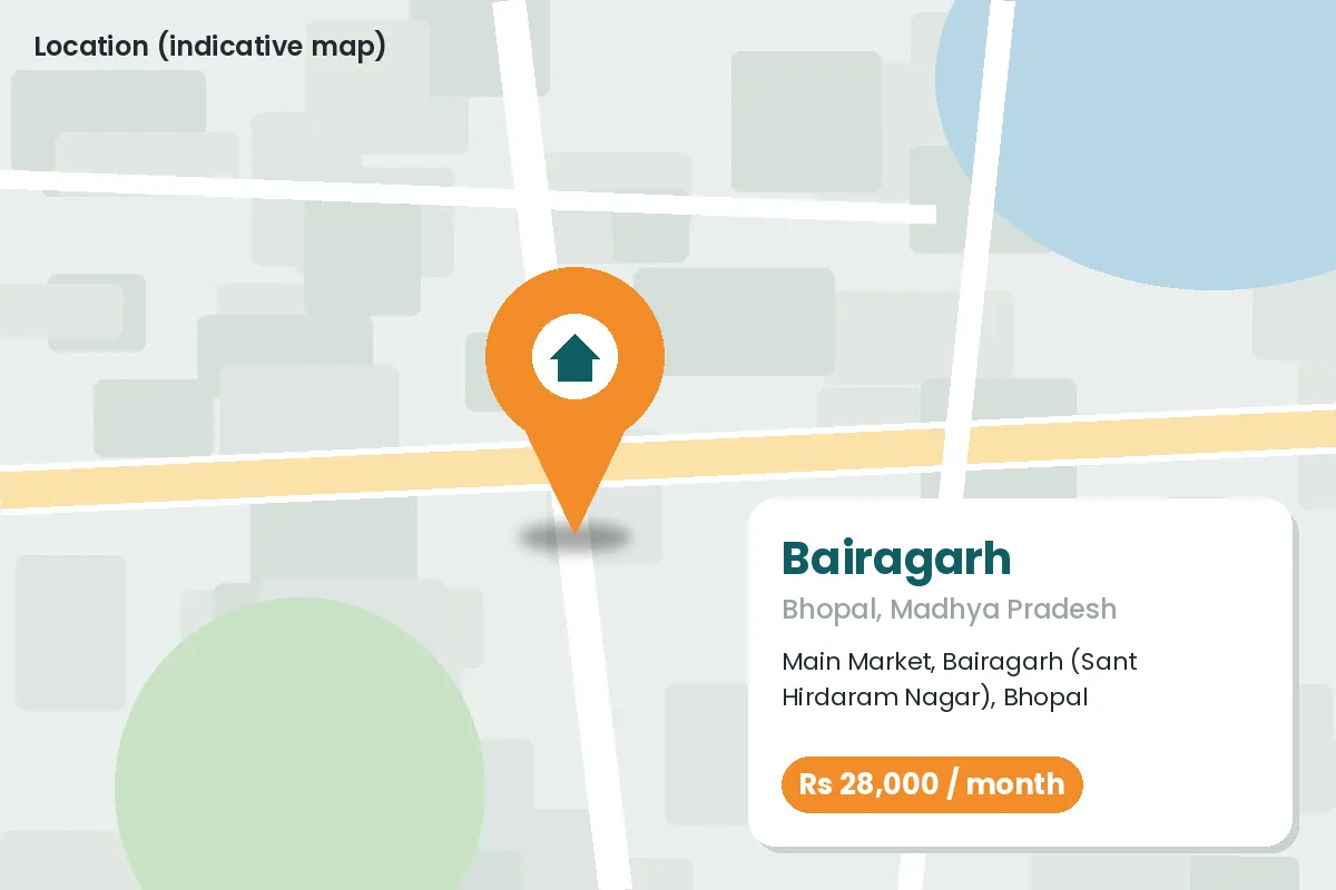 Busy Market Shop in Bairagarh – location map