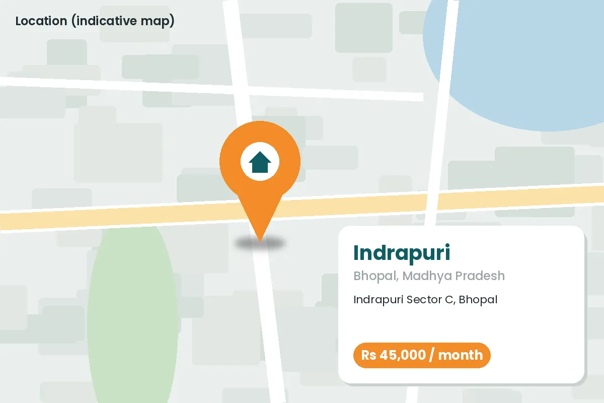 Cafe Space for Rent in Indrapuri – location map
