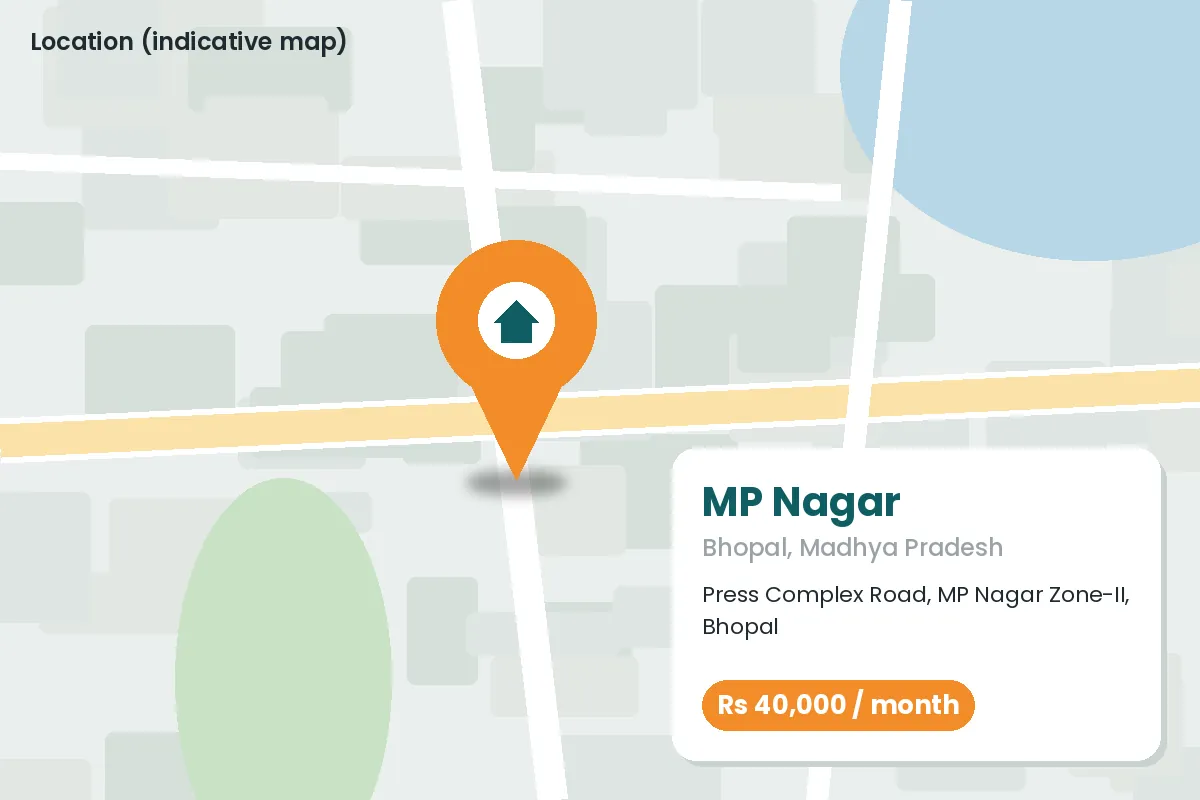Office Space on First Floor, MP Nagar Zone-II – location map