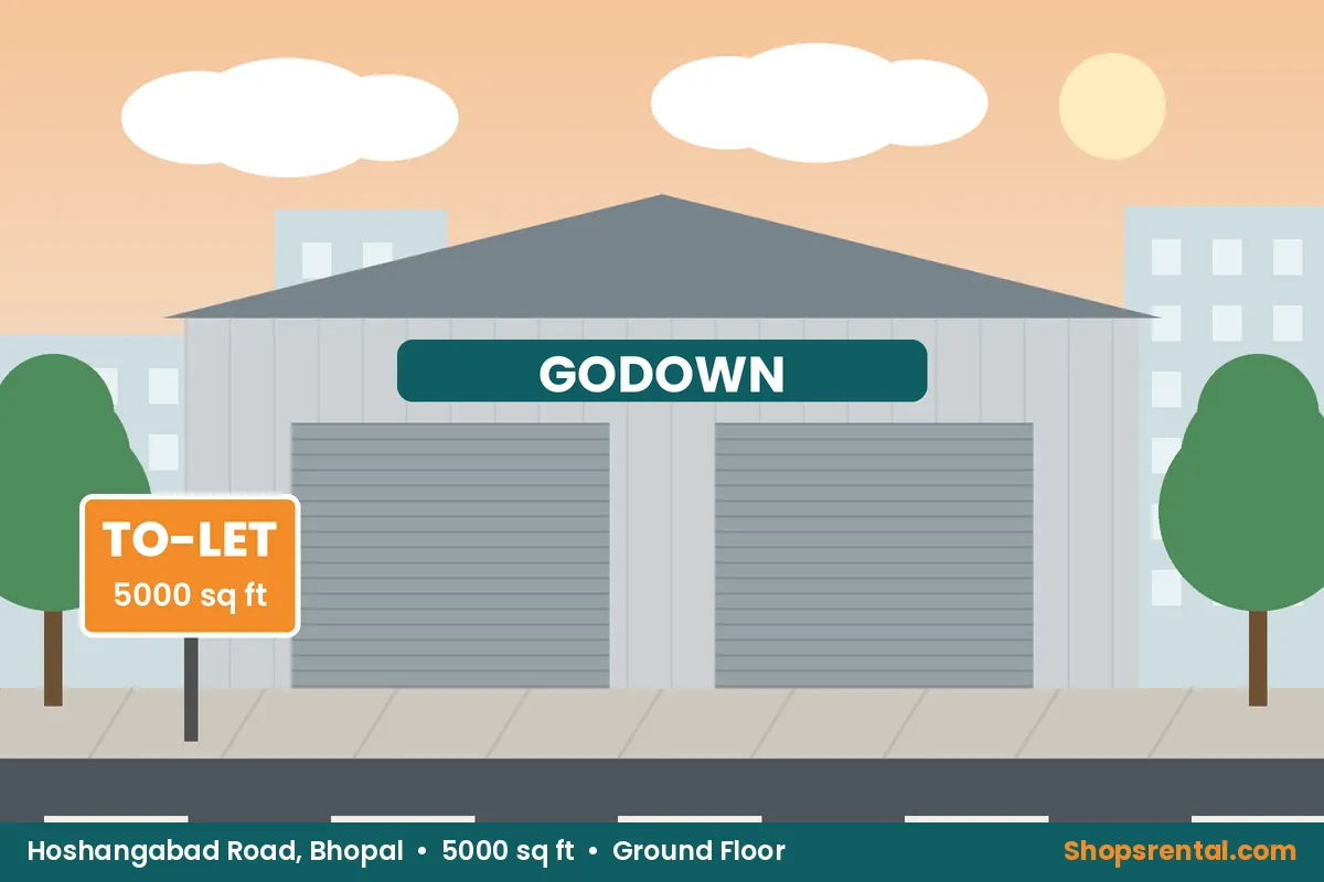 Warehouse Space near Misrod, Hoshangabad Road – 5000 sq ft godowns & warehouses for rent in Hoshangabad Road, Bhopal