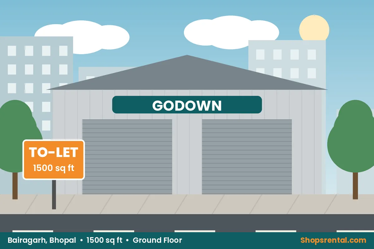 Wholesale Godown in Bairagarh – 1500 sq ft godowns & warehouses for rent in Bairagarh, Bhopal