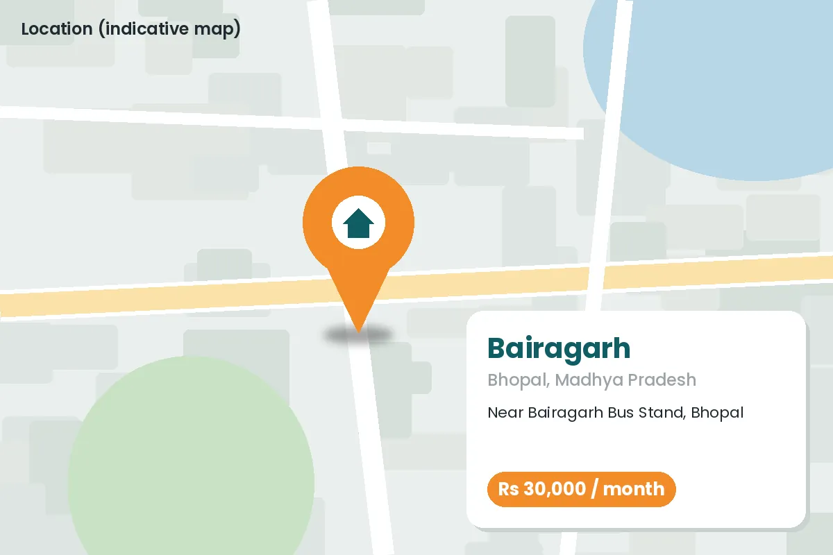 Wholesale Godown in Bairagarh – location map